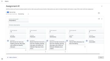 Rúbricas en Google Classroom